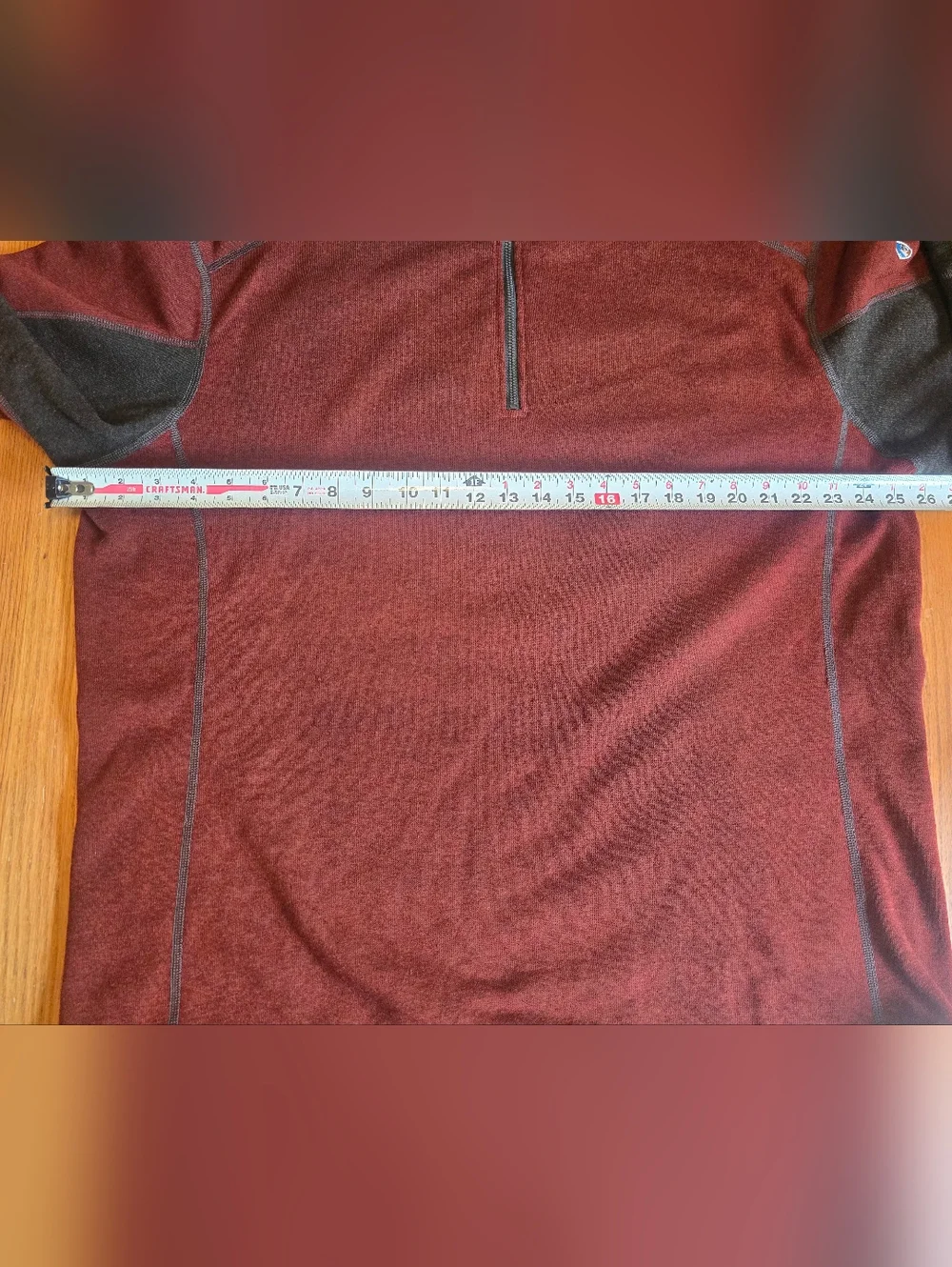 KUHL Revel 1/4 Zip Sweater Men XXL Maroon Kashmira Pullover Jacket Hiking